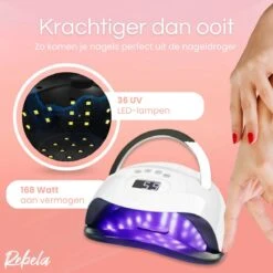 Rebela | Nageldroger | Gelnagels | GEL UV LED Nail Lamp 168w | UV Lamp Gelnagels | Led Nagellamp | Nageldroger | Wit -Poeder - Foundation Winkel 1200x1200 1213