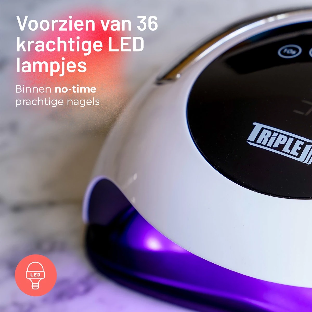 Triple J® UV Lamp Gelnagels - Nageldroger - Nagellamp - Automatische Timer - 36 LEDs - Wit 10 Triple J® UV Lamp Gelnagels - Nageldroger - Nagellamp - Automatische Timer - 36 LEDs - Wit - Afbeelding 8