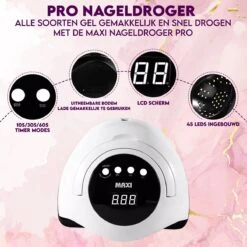 Maxi Nageldroger Pro - 168W - Uv Lamp - Nageldroger Lamp - Nageldroger Voor Gelnagels - Geschikt Voor Elke Nagel Gellak -Poeder - Foundation Winkel 1200x1200 1249