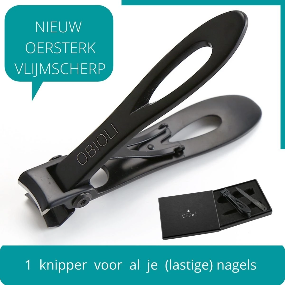 Obioli ™ Nagelknipper Set - Luxe Cadeau Doos Voor Mannen En Vrouwen - Nageltang - Nagelschaar - Kalknagels - Teennagel - Met Nagelvijl - Zwart - Groot - Gift Box 3 Obioli ™ Nagelknipper Set - Luxe Cadeau Doos Voor Mannen En Vrouwen - Nageltang - Nagelschaar - Kalknagels - Teennagel - Met Nagelvijl - Zwart - Groot - Gift Box