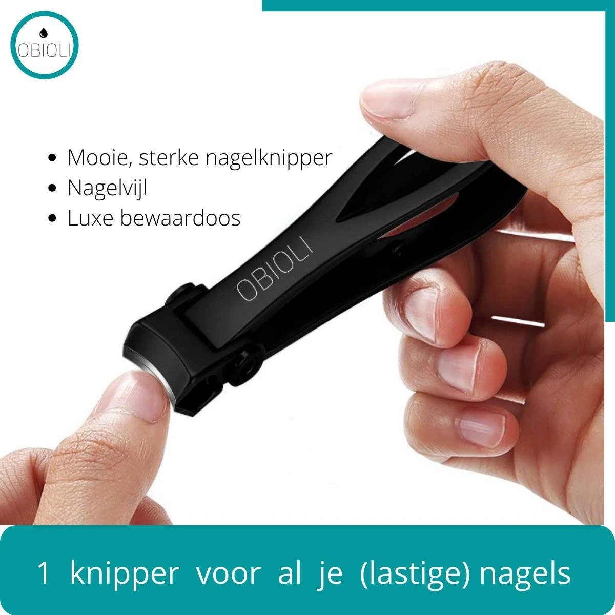 Obioli ™ Nagelknipper Set - Luxe Cadeau Doos Voor Mannen En Vrouwen - Nageltang - Nagelschaar - Kalknagels - Teennagel - Met Nagelvijl - Zwart - Groot - Gift Box 10 Obioli ™ Nagelknipper Set - Luxe Cadeau Doos Voor Mannen En Vrouwen - Nageltang - Nagelschaar - Kalknagels - Teennagel - Met Nagelvijl - Zwart - Groot - Gift Box - Afbeelding 8