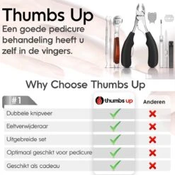 Thumbs Up 7-Delige Nagel Set - Ingegroeide Teennagel - Nageltang - Teennagelknipper - Nagelknipper Set - Zwart -Poeder - Foundation Winkel 1200x1200 1284