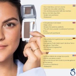 Herome Eye Care Wenkbrauw Poeder Donkerbruin - Compact Brow Powder Dark Brown - Waterproof Verrijkt Met Panthenol - Volumineuze Wenkbrauwen -Poeder - Foundation Winkel 1200x1200 1454