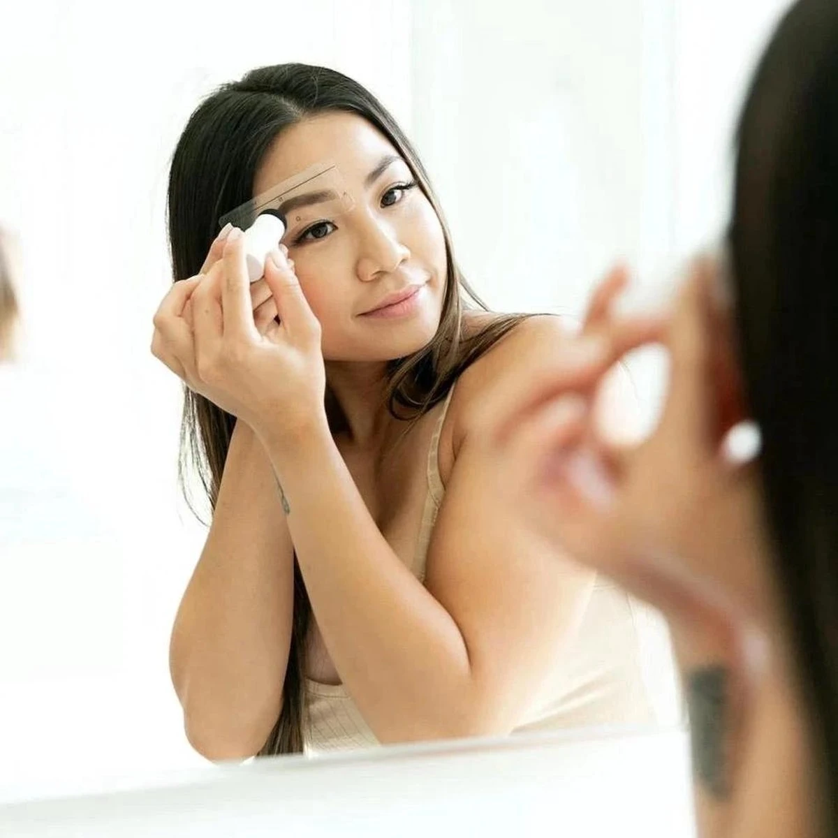 Merkloos Premium Wenkbrauw Stempel - Wenkbrauw Sjabloon - Wenkbrauwstempel - Brow Stamp - 10 Sjablonen - Borsteltje - Herbruikbaar - Waterdicht - Cadeau Voor Haar - Mediumbruin 4 Merkloos Premium Wenkbrauw Stempel - Wenkbrauw Sjabloon - Wenkbrauwstempel - Brow Stamp - 10 Sjablonen - Borsteltje - Herbruikbaar - Waterdicht - Cadeau Voor Haar - Mediumbruin - Afbeelding 2