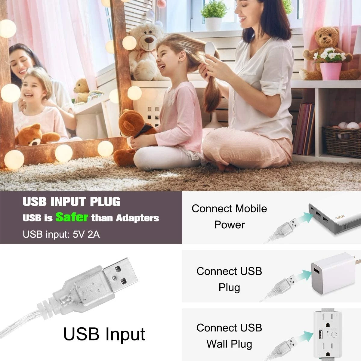 BOTC Hollywood Spiegellampen - 10 Led Spiegellampen Met 3 Lichtmodi En 10 Dimfunctie Voor Make-upspiegel - LUB90101 9 BOTC Hollywood Spiegellampen - 10 Led Spiegellampen Met 3 Lichtmodi En 10 Dimfunctie Voor Make-upspiegel - LUB90101 - Afbeelding 7