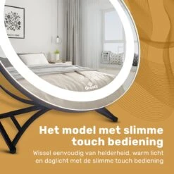 Great's® Make Up Spiegel Met LED Verlichting - ⌀ 40cm - Visagie Spiegel Rond - Extra Close Up Spiegeltje 10x - Zwart 14 Great's® Make Up Spiegel Met LED Verlichting - ⌀ 40cm - Visagie Spiegel Rond - Extra Close Up Spiegeltje 10x - Zwart -Poeder - Foundation Winkel 1200x1200 495