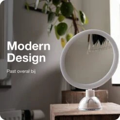 Innovision Make Up Spiegel - Met Verlichting En Zuignap - 360° Verstelbaar - Werkt Op Batterijen En Op Stroom - 5x Vergroot -Poeder - Foundation Winkel 1200x1200 504