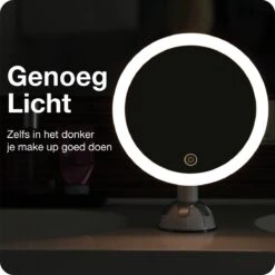 Innovision Make Up Spiegel - Met Verlichting En Zuignap - 360° Verstelbaar - Werkt Op Batterijen En Op Stroom - 5x Vergroot -Poeder - Foundation Winkel 1200x1200 507