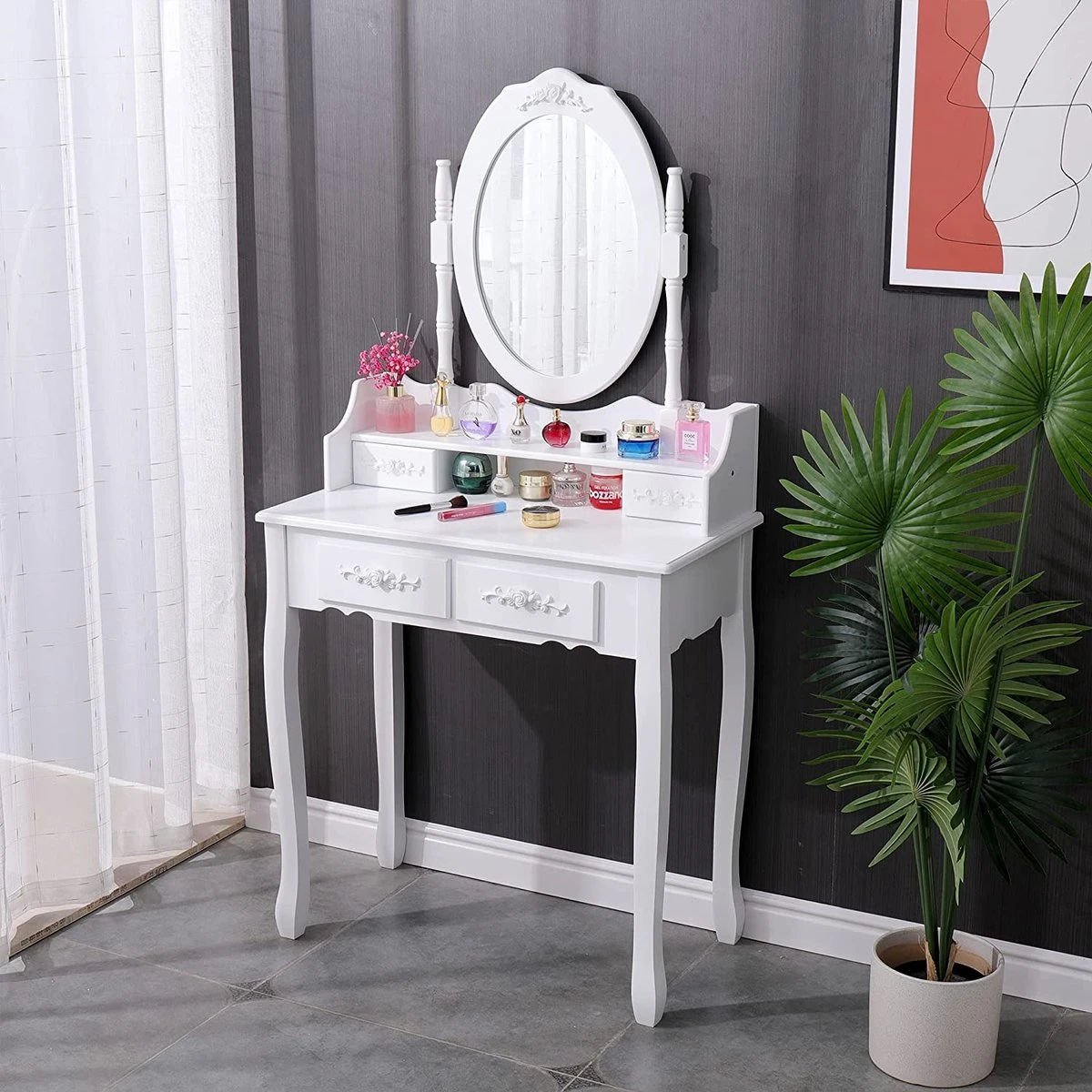 RJRoyal Living Princess Kaptafel Met Spiegel Make Up 9 RJRoyal Living Princess Kaptafel Met Spiegel Make Up - Afbeelding 7