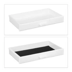 Relaxdays Make-up Organizer Klein - Stapelbaar - Sieradendoosje - Cosmetica - Opbergbox - Wit -Poeder - Foundation Winkel 1200x1200 538