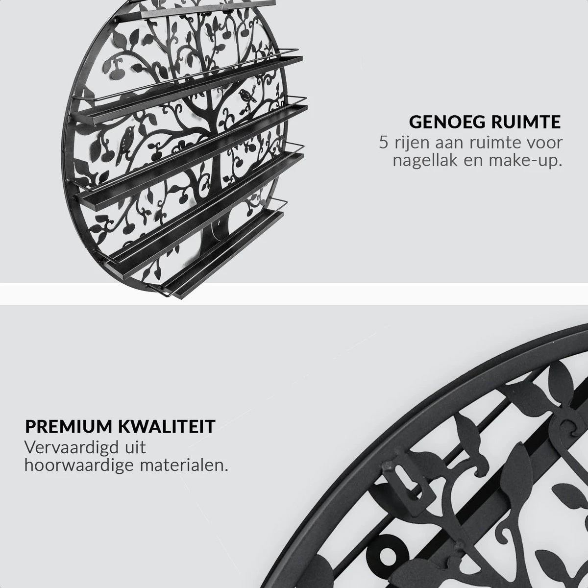 Confibel Nagellak Houder - Nagellak Flesjes Organizer - Essentiële Oliën Organizer - Rek Voor Flesjes - Wanddecoratie - Zwart 10 Confibel Nagellak Houder - Nagellak Flesjes Organizer - Essentiële Oliën Organizer - Rek Voor Flesjes - Wanddecoratie - Zwart - Afbeelding 8