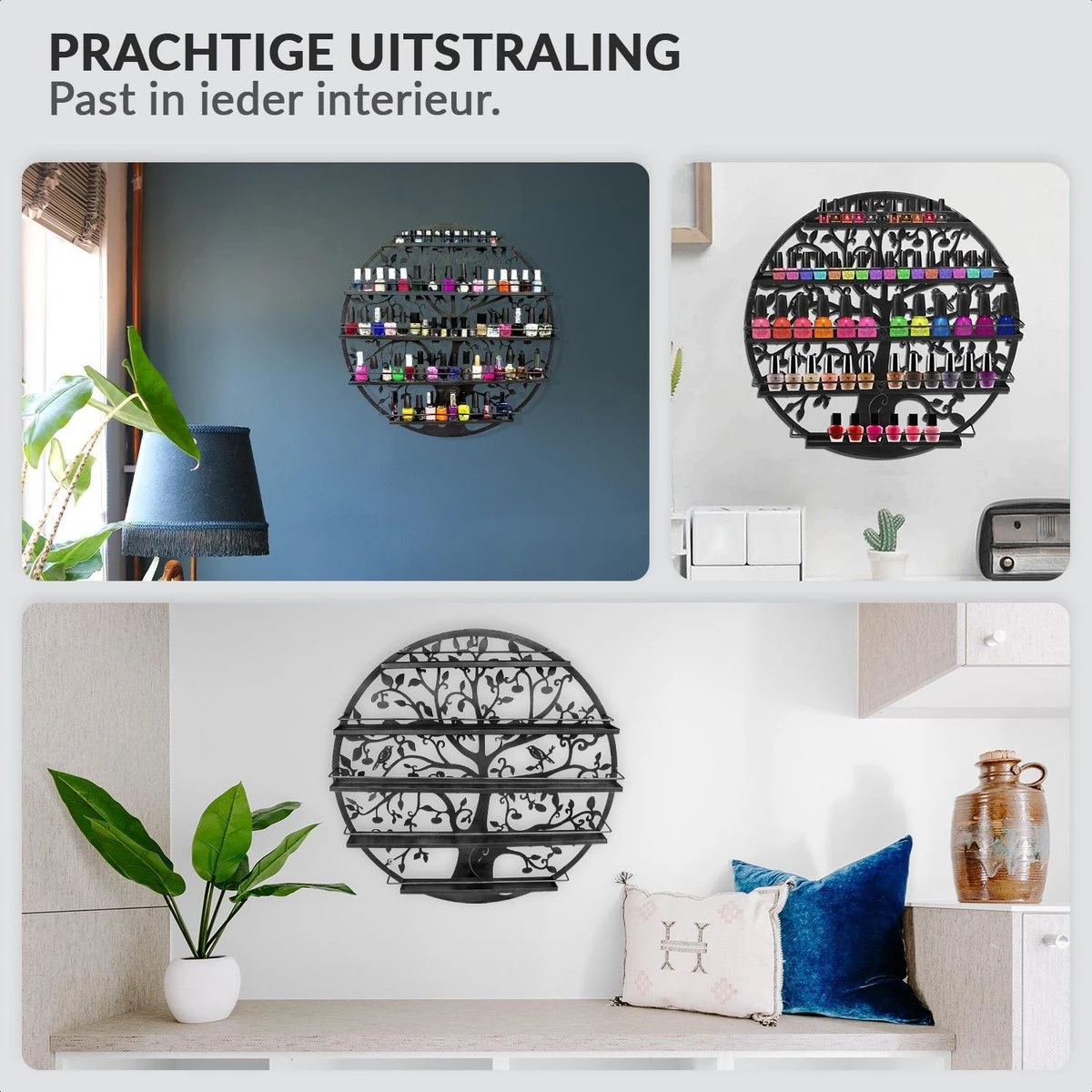 Confibel Nagellak Houder - Nagellak Flesjes Organizer - Essentiële Oliën Organizer - Rek Voor Flesjes - Wanddecoratie - Zwart 13 Confibel Nagellak Houder - Nagellak Flesjes Organizer - Essentiële Oliën Organizer - Rek Voor Flesjes - Wanddecoratie - Zwart - Afbeelding 11