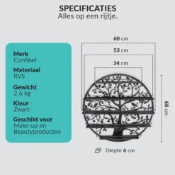 Confibel Nagellak Houder - Nagellak Flesjes Organizer - Essentiële Oliën Organizer - Rek Voor Flesjes - Wanddecoratie - Zwart 28 Confibel Nagellak Houder - Nagellak Flesjes Organizer - Essentiële Oliën Organizer - Rek Voor Flesjes - Wanddecoratie - Zwart -Poeder - Foundation Winkel 1200x1200 572