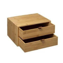Five® Bamboe Bakjes Met 2 Lades - Hout - Duurzaam - 2 Lades (25 X 14,5 X 20) -Poeder - Foundation Winkel 1200x1200 585
