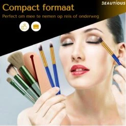 Beautious® Make Up Organizer - Beauty Organizer - Kwastenhouder - Compact - Siliconen - Khaki 15 Beautious® Make Up Organizer - Beauty Organizer - Kwastenhouder - Compact - Siliconen - Khaki -Poeder - Foundation Winkel 1200x1200 606