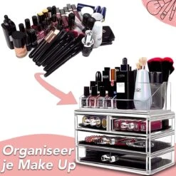 AWEMOZ Make-Up Organizer - Beauty Organizer Voor Make Up - Opbergbox - Opbergdoos Cosmetica - Sieradendoos - 20 Opbergvakken - Nagellak - Lippenstift - Transparant - Cadeau Voor Vrouw 13 AWEMOZ Make-Up Organizer - Beauty Organizer Voor Make Up - Opbergbox - Opbergdoos Cosmetica - Sieradendoos - 20 Opbergvakken - Nagellak - Lippenstift - Transparant - Cadeau Voor Vrouw -Poeder - Foundation Winkel 1200x1200 608
