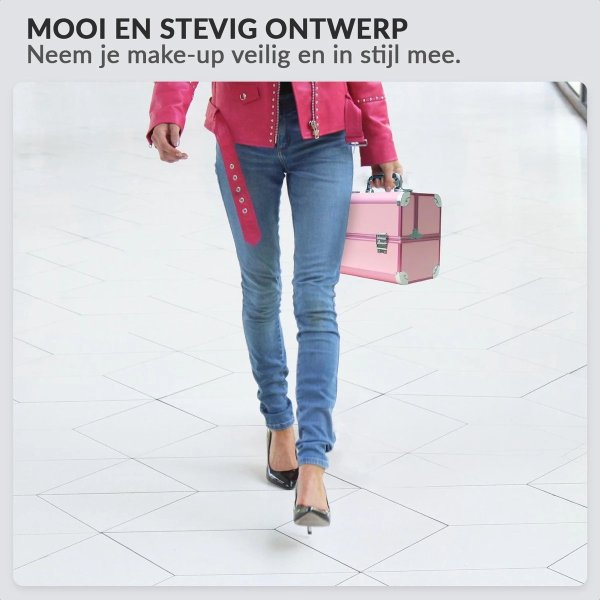 Confibel Cosmetica Koffer - Make Up Koffer Uitklapbaar - 5 Opbergbakken Make-up Koffer - Beautycase/Visagiekoffer /Cosmeticakoffer /Beautycase/ Nagelstylistekoffer - Roze 6 Confibel Cosmetica Koffer - Make Up Koffer Uitklapbaar - 5 Opbergbakken Make-up Koffer - Beautycase/Visagiekoffer /Cosmeticakoffer /Beautycase/ Nagelstylistekoffer - Roze - Afbeelding 4