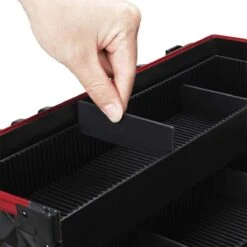 Make-upkoffer, Kapperskoffer, Cosmeticakoffer, Lege Nagelkoffer, Multikoffer, Afsluitbaar Voor Nageldesign/massageolie/fotoapparatuur, 34,7 X 22,2 X 25 Cm , Volledig Zwart HM-YAHEE-411233 -Poeder - Foundation Winkel 1200x1200 653