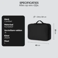 Cosmetica Koffer - Make-up Koffer Met Verstelbare Vakken - Visagie En Nagelstyliste Beauty Koffer - 40x30x14CM -Poeder - Foundation Winkel 1200x1200 664