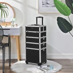 XXL PRO Visagie Beauty Case Koffer Trolley - Nagelkoffer Op Wielen Voor Makeup Of Cosmetica - Grote Uitklapbare Opbergsysteem Nagel Styliste Kapster - Zwart 14 XXL PRO Visagie Beauty Case Koffer Trolley - Nagelkoffer Op Wielen Voor Makeup Of Cosmetica - Grote Uitklapbare Opbergsysteem Nagel Styliste Kapster - Zwart -Poeder - Foundation Winkel 1200x1200 668
