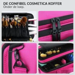 Cosmetica Koffer - Make-up Koffer Met Verstelbare Vakken - Visagie En Nagelstyliste Beauty Koffer - 37x27x13CM - Roze 19 Cosmetica Koffer - Make-up Koffer Met Verstelbare Vakken - Visagie En Nagelstyliste Beauty Koffer - 37x27x13CM - Roze -Poeder - Foundation Winkel 1200x1200 685