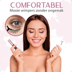 Magnetische Wimpers Met Eyeliner Set - Magnetic Lashes - Magneet - 10 Sets Nepwimpers Met 2 Eyeliners En 1 Applicator - Zwart -Poeder - Foundation Winkel 1200x1200 708