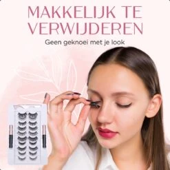 Magnetische Wimpers Met Eyeliner Set - Magnetic Lashes - Magneet - 10 Sets Nepwimpers Met 2 Eyeliners En 1 Applicator - Zwart -Poeder - Foundation Winkel 1200x1200 709