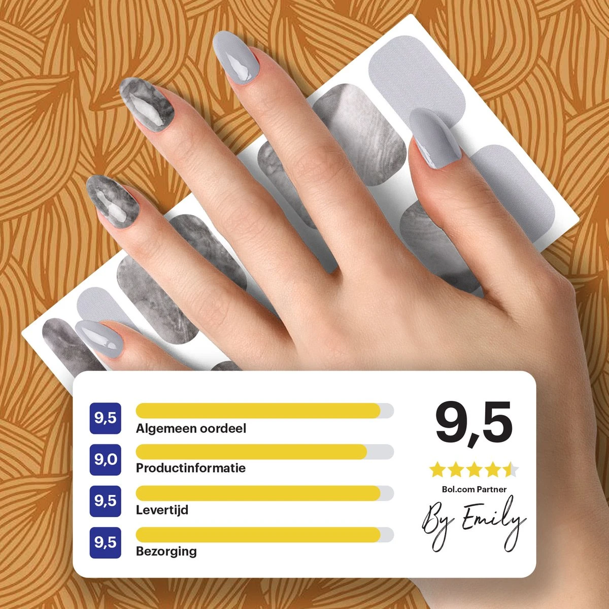 By Emily - Nagel Wrap - White Marble | 16 Stickers | Nail Wrap | Nail Art | Trendy | Design | Nagellakvrij | Eenvoudig | Nagel Wrap | Nagel Stickers | Folie | Zelfklevend | Sjablonen 5 By Emily - Nagel Wrap - White Marble | 16 Stickers | Nail Wrap | Nail Art | Trendy | Design | Nagellakvrij | Eenvoudig | Nagel Wrap | Nagel Stickers | Folie | Zelfklevend | Sjablonen - Afbeelding 3
