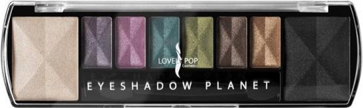 Lovely Pop Cosmetics - Oogschaduw Palette - Planet Jupiter - Met Lange Applicator - 8 Kleuren: Wit / Paars / Lila / Blauw / Groen / Bruin / Goud / Zwart - 1 Doosje Met 9 Gram Inhoud - Afmeting Doosje: 14,7 X 4,4 Centimeter 3 Lovely Pop Cosmetics - Oogschaduw Palette - Planet Jupiter - Met Lange Applicator - 8 Kleuren: Wit / Paars / Lila / Blauw / Groen / Bruin / Goud / Zwart - 1 Doosje Met 9 Gram Inhoud - Afmeting Doosje: 14,7 X 4,4 Centimeter