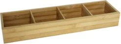 Gerim - Make-up Sorteer Organizer 4-vaks Bakje 44 X 10 X 6 Cm Bamboe -Poeder - Foundation Winkel 1200x438