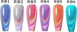 Rainbow Cateye Gellak RB06 - Gellak 7,3ml - Nailart - Nagelversiering - Nagelverzorging - Nagelstyliste - Glitters - Cateye Nagels -Poeder - Foundation Winkel 1200x502