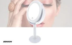 Benson Make Up Spiegel Met LED Ring - Cosmetische Spiegels Met Touch Dimmer - 2 Zijde 10 Benson Make Up Spiegel Met LED Ring - Cosmetische Spiegels Met Touch Dimmer - 2 Zijde -Poeder - Foundation Winkel 1200x746