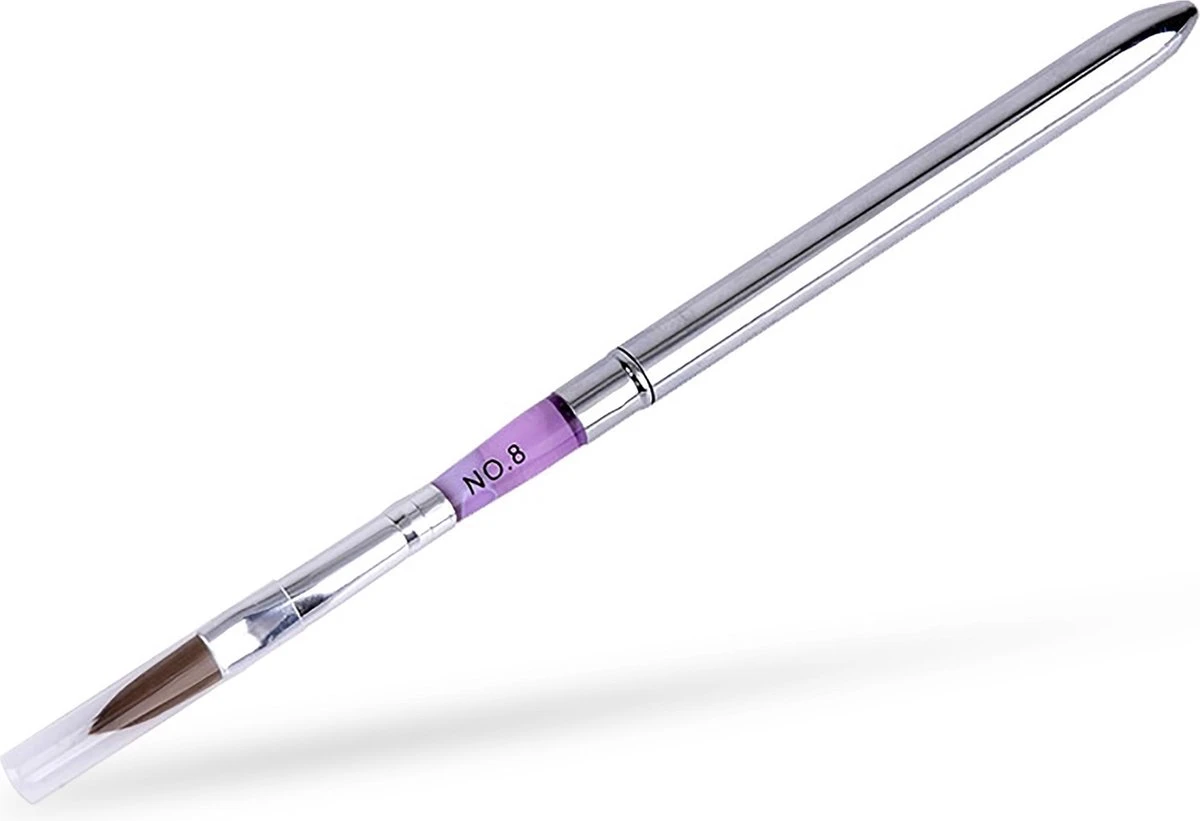 Merkloos Kwalitatieve Acryl Penseel - Nageldecoratie Pen - #8 Pink Diamond 3 Merkloos Kwalitatieve Acryl Penseel - Nageldecoratie Pen - #8 Pink Diamond