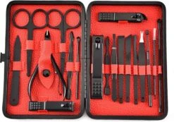 ⭐ATV PERFECTUM Luxe 18-delige - Manicure Set - Zwart Manicureset - Manicure Setje Pedicureset - Nagelschaartje - Nagelknipper – Nagelknipper Set - Manicureset - Manicuresetje -Poeder - Foundation Winkel 1200x842 1