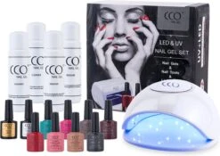 CCO Gellak Starterspakket - Gel Nagellak - Large Met 48Watt Led Lamp - 8 Gellak Kleuren Van CCO