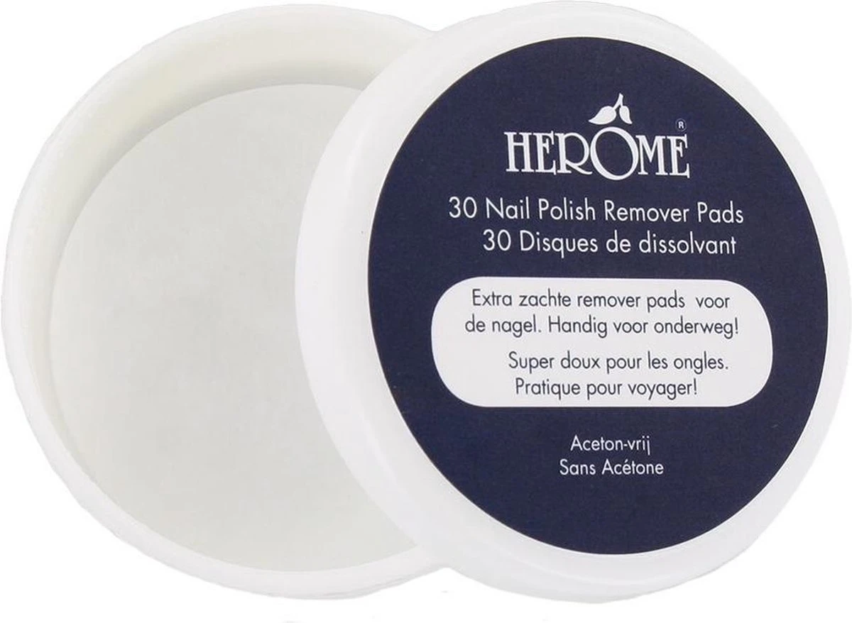 Herome Nagellakremover Pads - Nagellakverwijderaar Pads - Acetonvrij, Mild Reinigend En Droogt Niet Uit - Handig Voor Onderweg Travelsize- 30 Pads 4 Herome Nagellakremover Pads - Nagellakverwijderaar Pads - Acetonvrij, Mild Reinigend En Droogt Niet Uit - Handig Voor Onderweg Travelsize- 30 Pads - Afbeelding 2