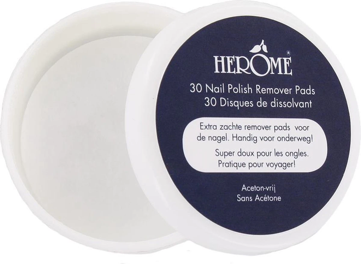 Herome Combi-Pack Caring Nail Polish Remover Duo - 1x Nagellakremover 120ml & 1x Caring Nail Polish Remover Pads 30 11 Herome Combi-Pack Caring Nail Polish Remover Duo - 1x Nagellakremover 120ml & 1x Caring Nail Polish Remover Pads 30 - Afbeelding 9