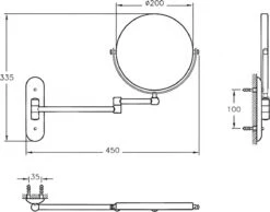 Vitra Make Up Spiegel - 2X Vergroting - Wandspiegel Rond - Scheerspiegel Wandmodel - Badkamer - Roestvrij - Chroom - Draadloos -Poeder - Foundation Winkel 1200x943 1