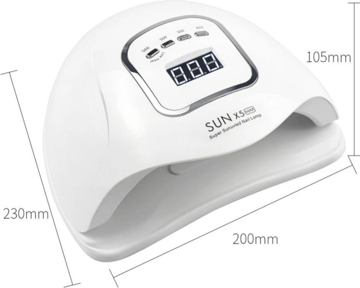 Merkloos 80 Watt UV LED Lamp Nagels - SUN X5 MAX - 45LED - Nagel - UV- LED Lamp - Wit - Nagellamp - Nail Dryer - Nagels - Salon - Lamp - 11 Merkloos 80 Watt UV LED Lamp Nagels - SUN X5 MAX - 45LED - Nagel - UV- LED Lamp - Wit - Nagellamp - Nail Dryer - Nagels - Salon - Lamp - - Afbeelding 9
