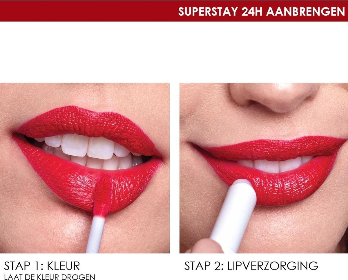 Maybelline Superstay 24h Lippenstift - 800 Purple 11 Maybelline Superstay 24h Lippenstift - 800 Purple - Afbeelding 9