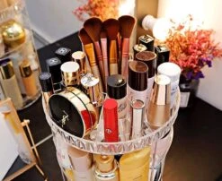 JZK Clear Acryl Home Beauty-organizer 360°, Draaibaare Cosmeticabox Voor Dresser, Slaapkamer, Badkamer, Voor Lippenstift, Kwastjes, Nagellak, Crèmes 9 JZK Clear Acryl Home Beauty-organizer 360°, Draaibaare Cosmeticabox Voor Dresser, Slaapkamer, Badkamer, Voor Lippenstift, Kwastjes, Nagellak, Crèmes -Poeder - Foundation Winkel 1200x980