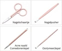 Professionele 16-in-1 Manicure / Pedicure Set In Rose Gold In Luxe Opbergdoosje | Nagelgarnituur 16 Stuks Roségoud / Goud | Nagelknipper Nageltang Ingegroeide Teennagel Manicureset Pedicureset | Nagelschaar Nagelschaartje Nageltang Nagelknipper -Poeder - Foundation Winkel 1200x986