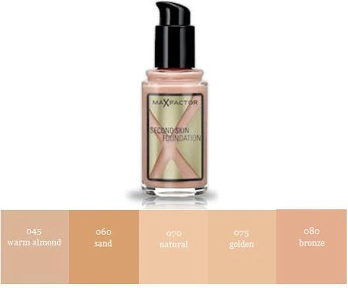 Max Factor Second Skin Foundation - 070 Natural 4 Max Factor Second Skin Foundation - 070 Natural - Afbeelding 2