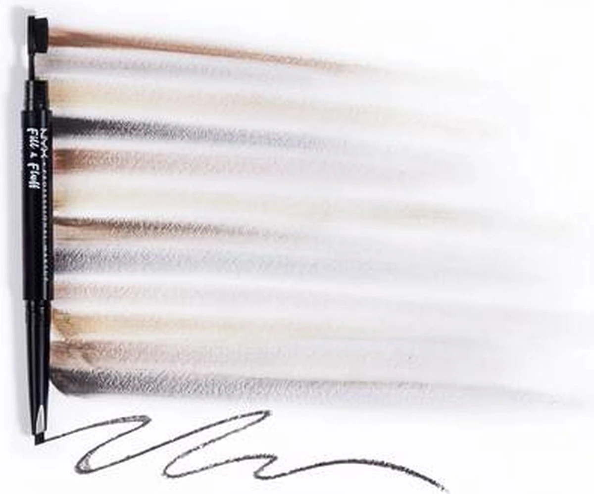NYX Professional Makeup Fill & Fluff Eyebrow Pomade Pencil - Brunette FFEP06 - Wenkbrauwpotlood 9 NYX Professional Makeup Fill & Fluff Eyebrow Pomade Pencil - Brunette FFEP06 - Wenkbrauwpotlood - Afbeelding 7