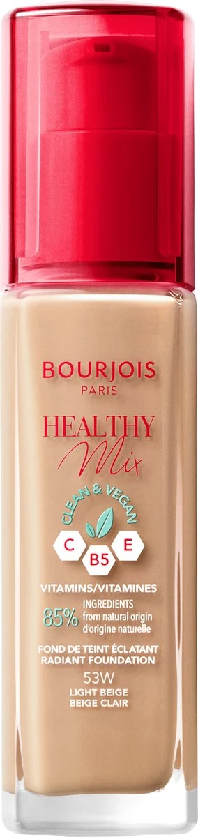 Bourjois Healthy Mix Clean Vegan Foundation 053 Light Beige 6 Bourjois Healthy Mix Clean Vegan Foundation 053 Light Beige - Afbeelding 4