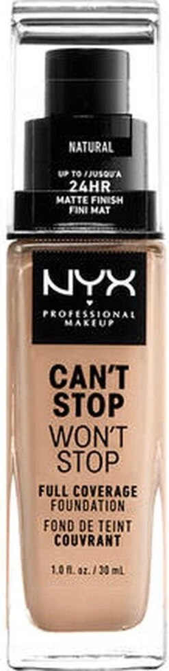 NYX Professional Makeup - Can't Stop Won't Stop Foundation - Natural -Poeder - Foundation Winkel 303x1200