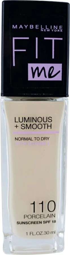 Maybelline - Fit Me Luminous & Smooth Foundation - Porcelain 110 -Poeder - Foundation Winkel 331x1200