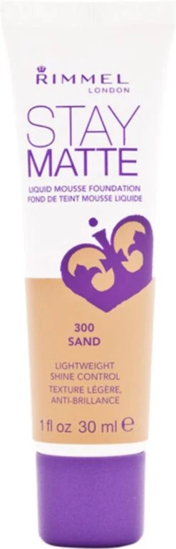 Rimmel London Stay Matte Liquid Foundation - 300 Sand 12 Rimmel London Stay Matte Liquid Foundation - 300 Sand -Poeder - Foundation Winkel 385x1200