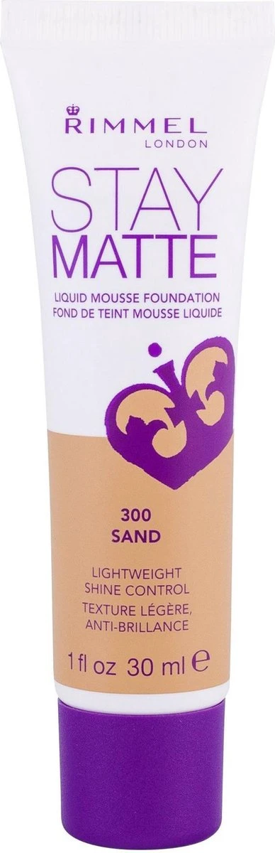 Rimmel London Stay Matte Liquid Foundation - 300 Sand 7 Rimmel London Stay Matte Liquid Foundation - 300 Sand - Afbeelding 5