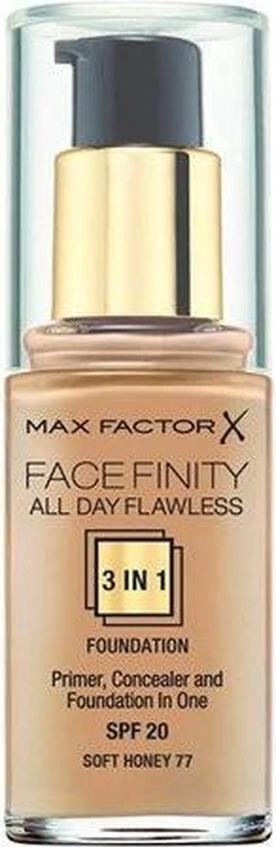 Max Factor Facefinity All Day Flawless 3-in-1 Liquid Foundation - 077 Soft Honey 12 Max Factor Facefinity All Day Flawless 3-in-1 Liquid Foundation - 077 Soft Honey - Afbeelding 10
